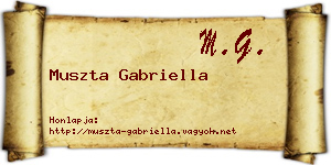 Muszta Gabriella névjegykártya